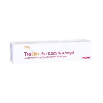 Box of Treclin Gel for acne treatment