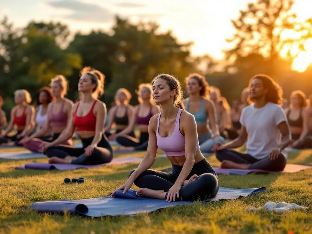 Group practicing healthy lifestyle habits with Mounjaro weight loss support