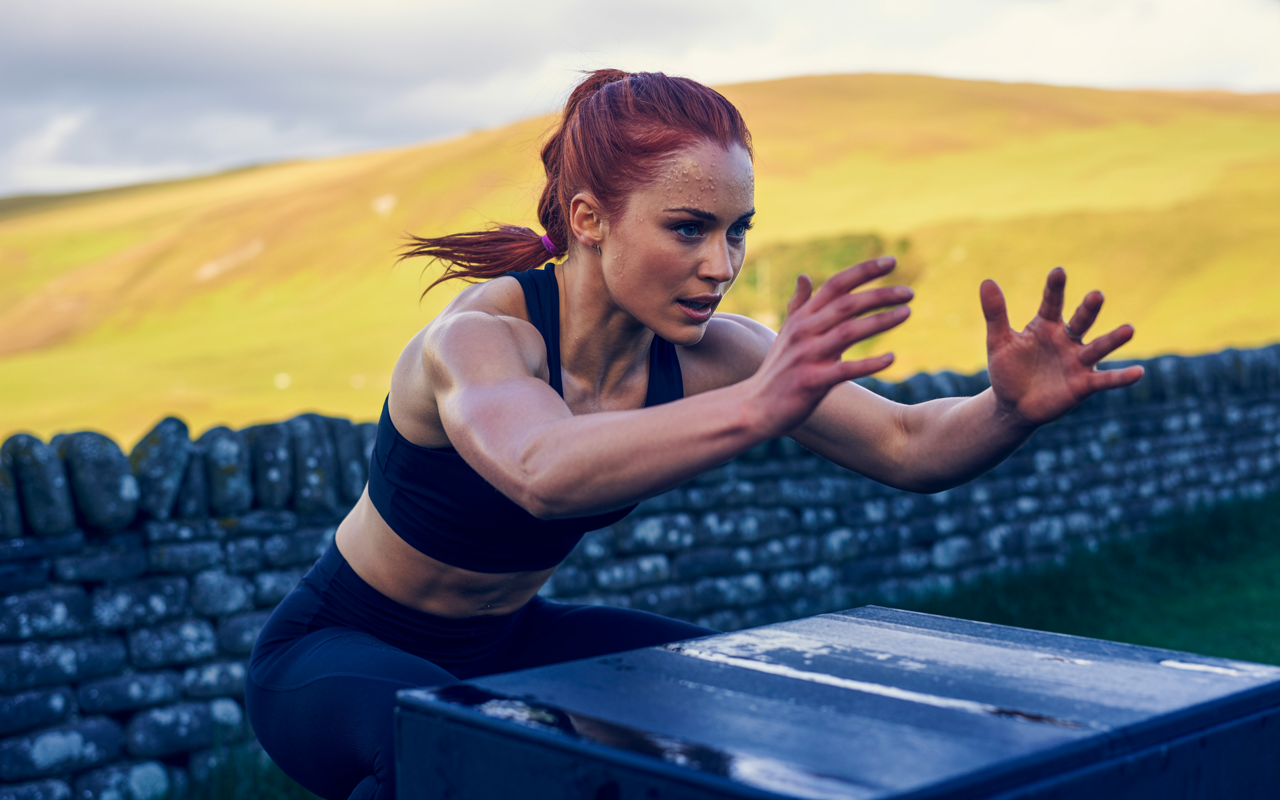 Woman exercising outdoors whilst on mounjaro