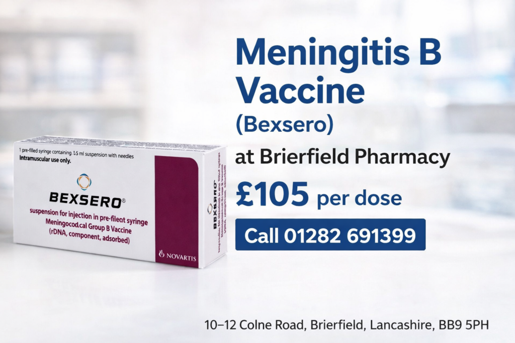 Meningitis B Vaccine Supply at Brierfield Pharmacy