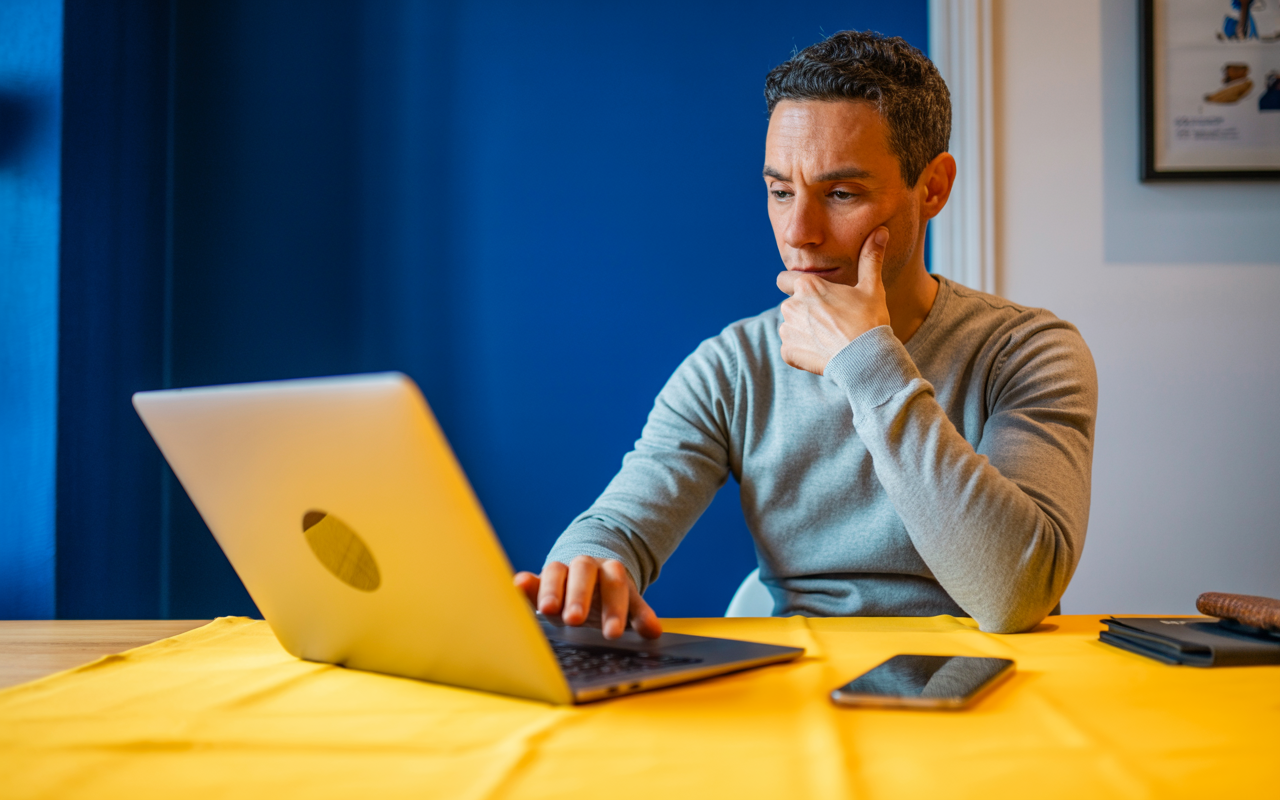 Person researching best Mounjaro provider UK on laptop in 2026