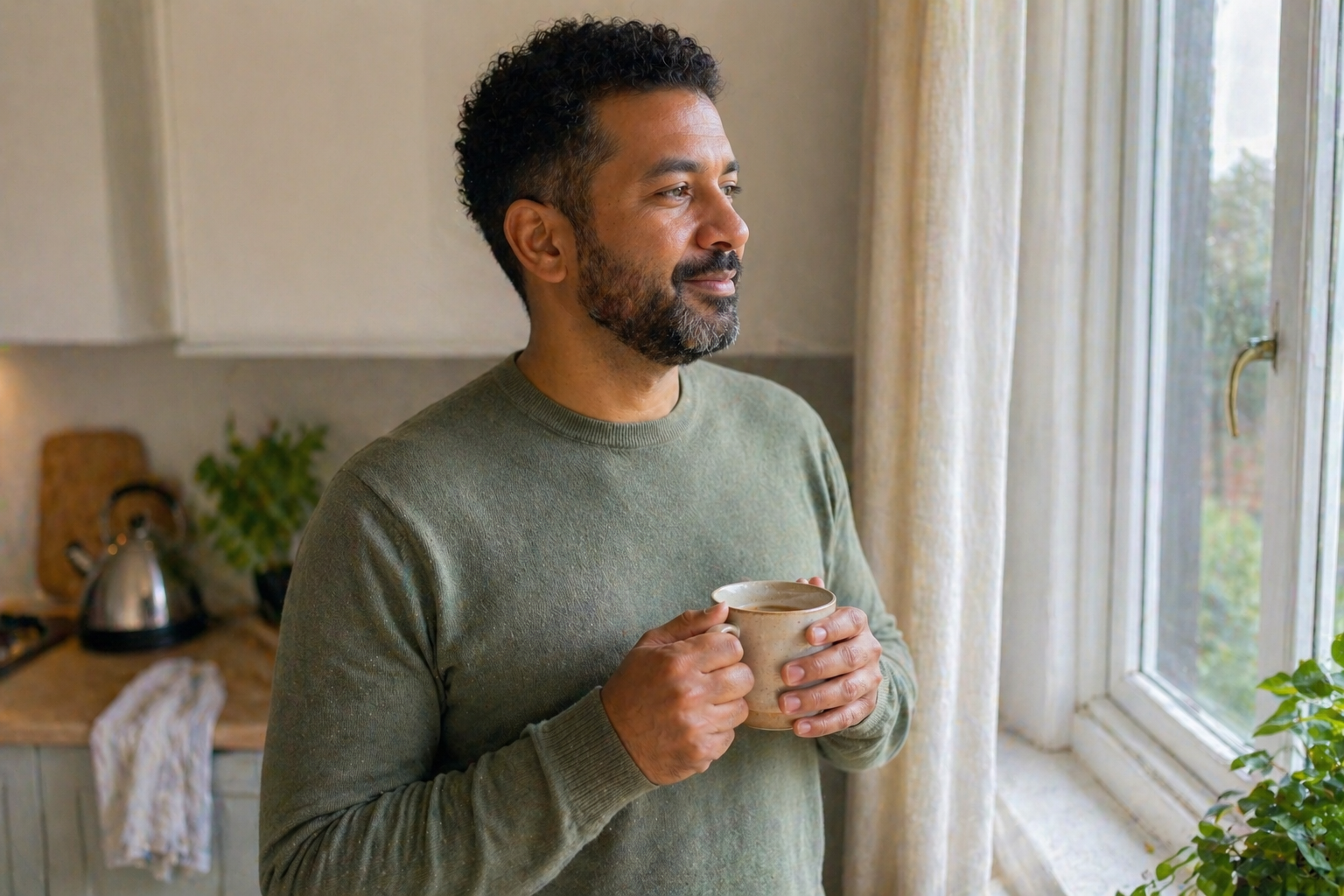 Man standing at home feeling reassured about his Mounjaro treatment timeline