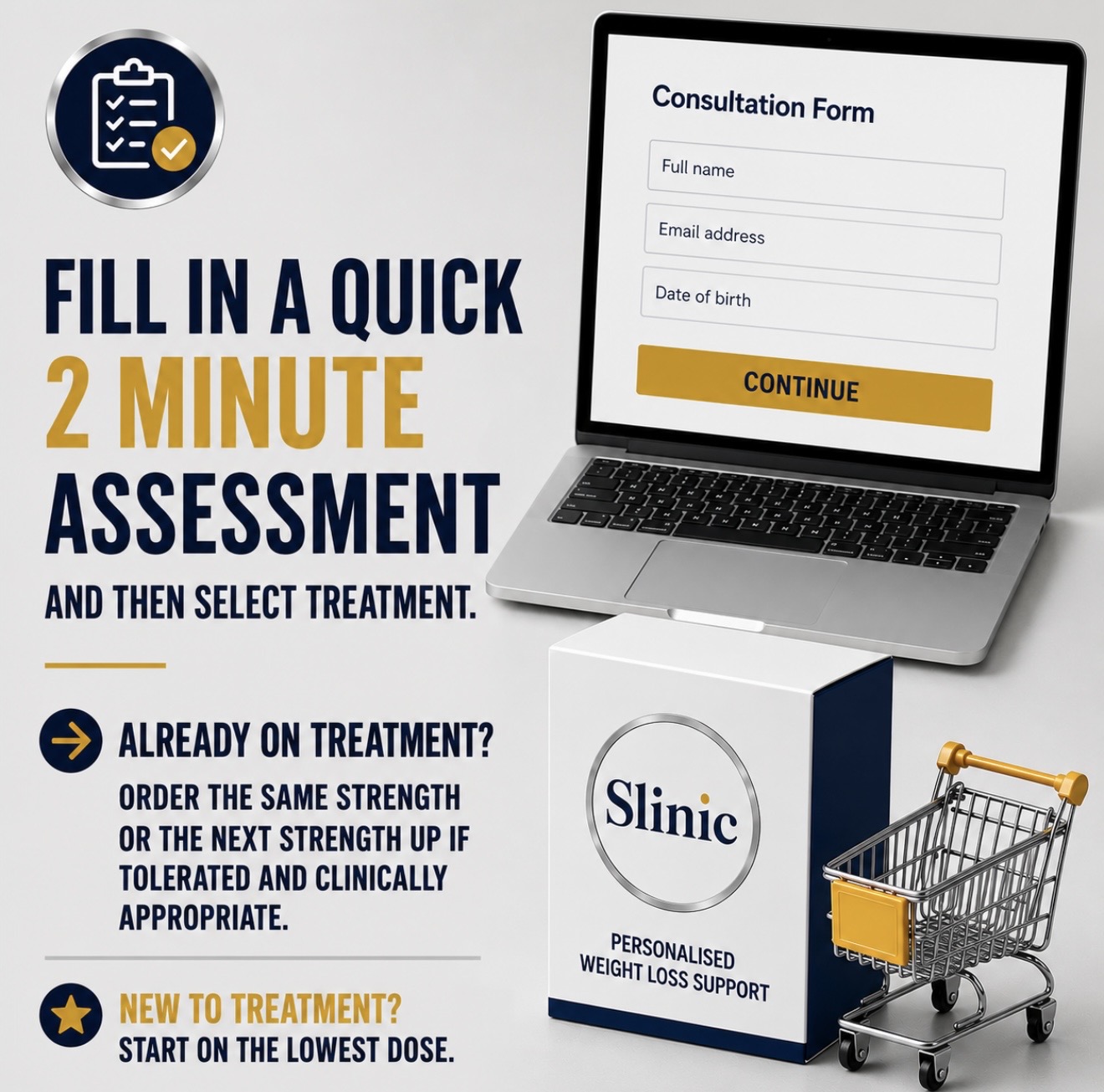Patient having a clinical video review with Slinic pharmacist on a laptop at home