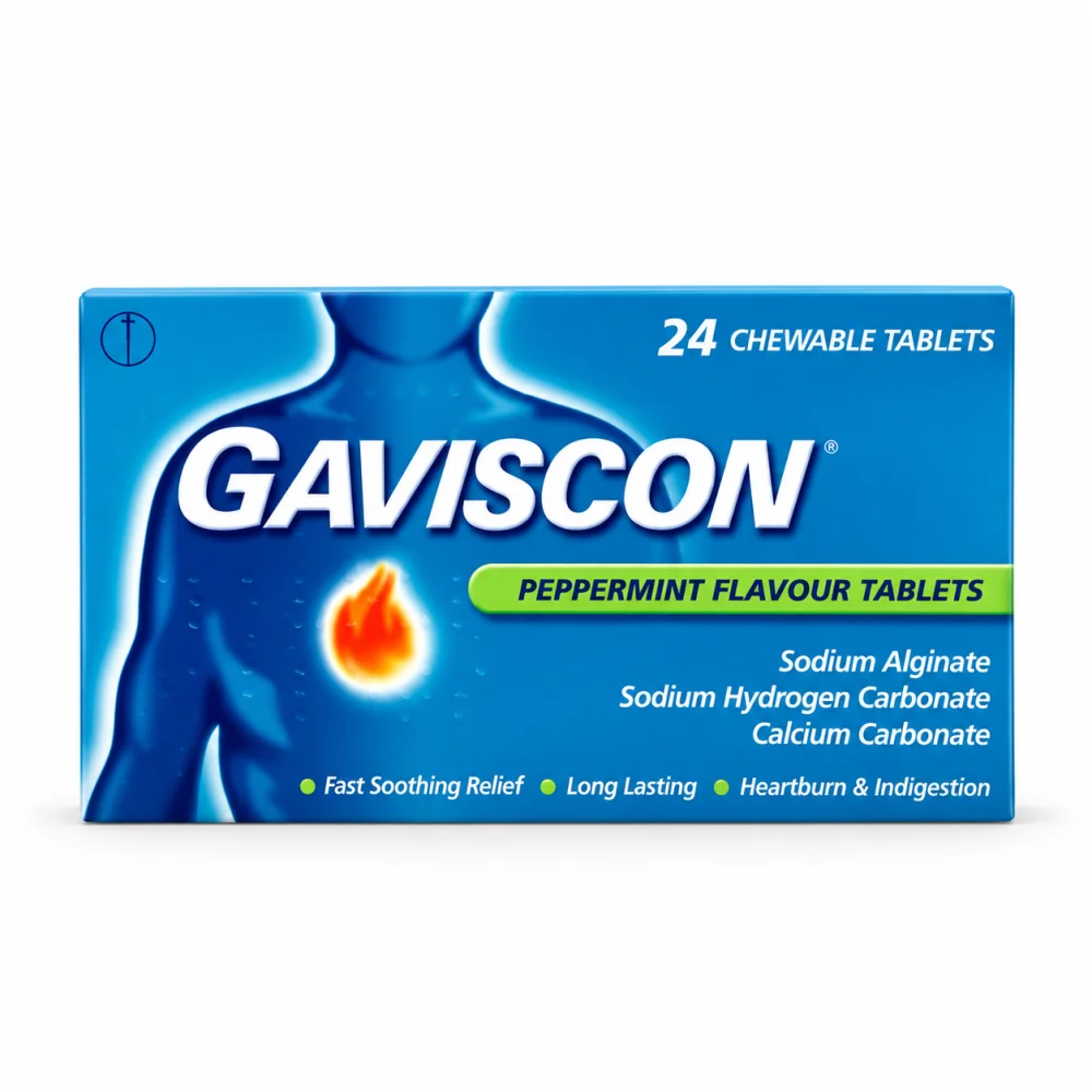 Gaviscon Original Peppermint Tablets (24 chewable tablets)